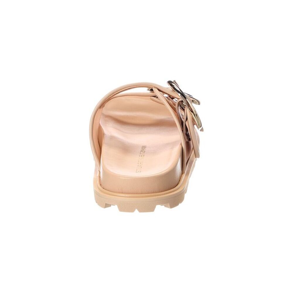 Stuart Weitzman Benni Mesh & Leather Sport Slide, Beige - Picture 3 of 5